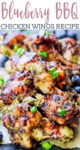 Blueberry BBQ Chicken Wings {Cooked in the Instant Pot and Oven}