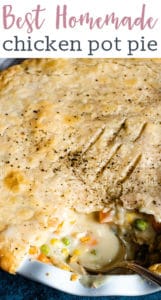 Homemade Chicken Pot Pie Recipe {With Creamy Chicken & Veggies}