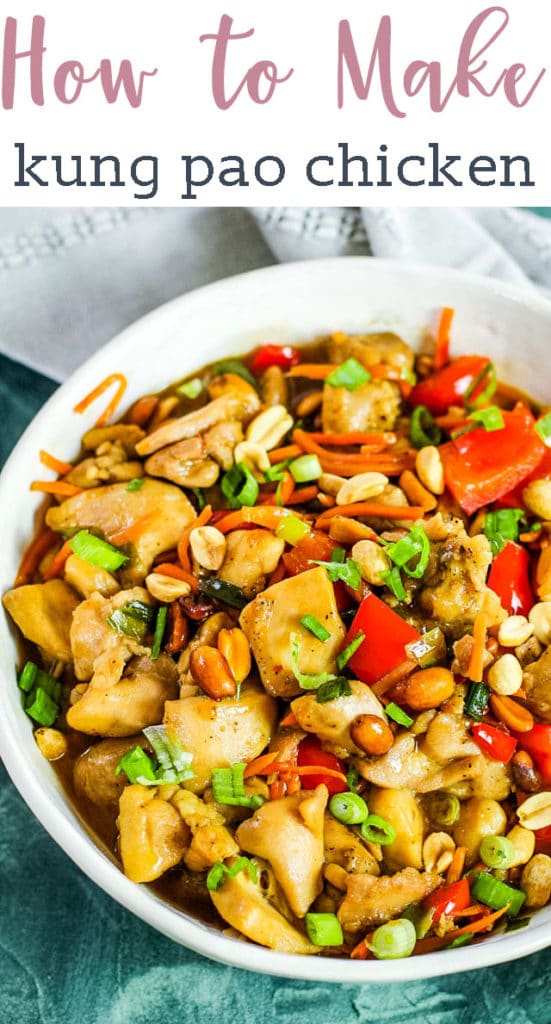 Kung Pao Chicken Recipe {Easy Chinese Chicken Recipe with Peanuts}