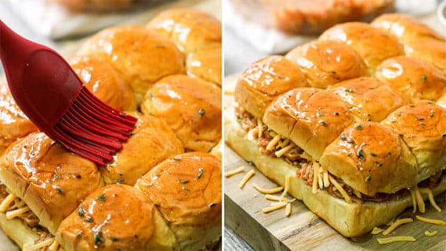 Bbq Chicken Sliders Recipe How To Make Hawaiian Roll Sliders 0030