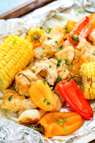 Corn and Chicken Foil Packets Recipe {Easy Grilling or Camping Recipe}