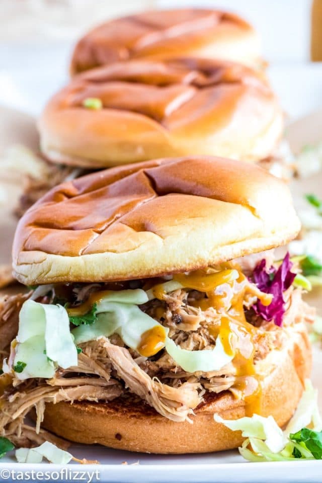 Sweet Slow Cooker Pulled Pork Recipe {with Mango Juice & Brown Sugar}