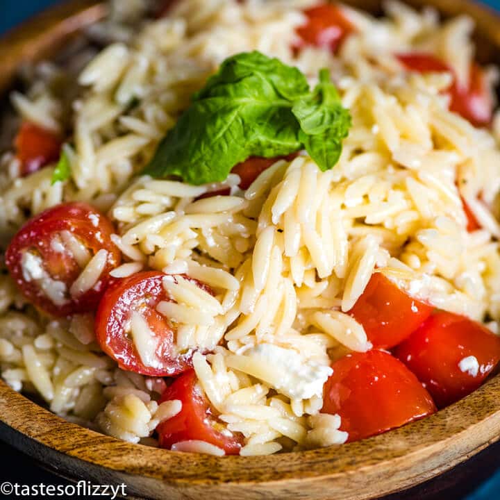 Tomato Orzo Pasta Salad Recipe with Feta {Easy Side Dish Recipe}