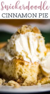 Snickerdoodle Pie {A Homemade Cake Pie with a Cinnamon Sugar Syrup}