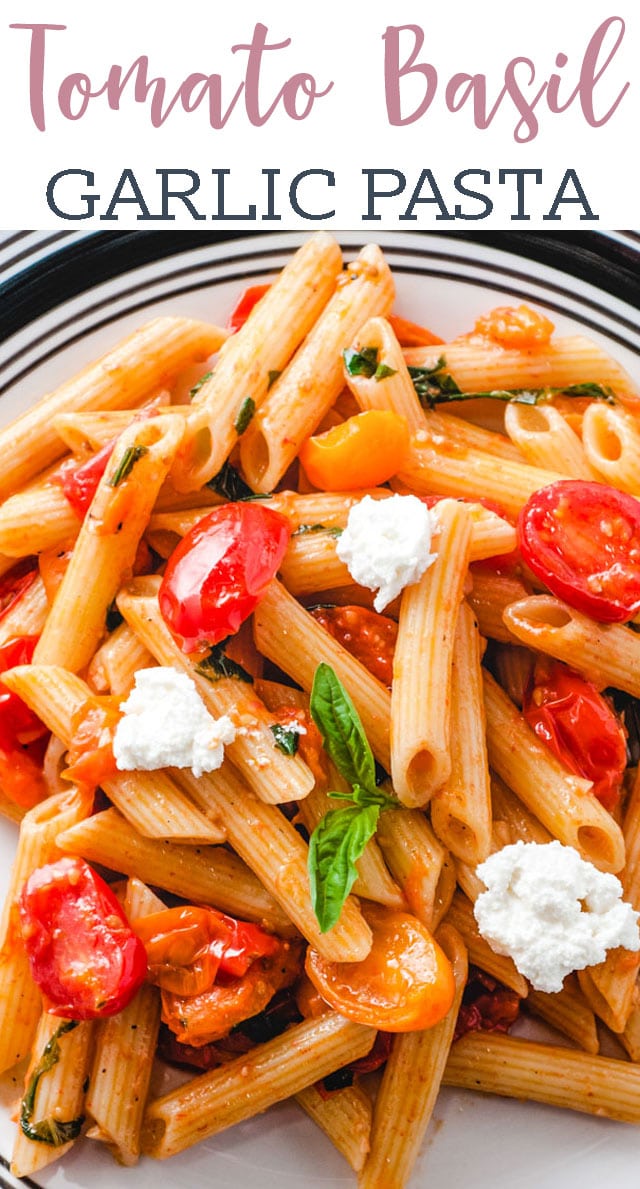 Tomato Basil Pasta Recipe Easy Vegetarian Dinner Idea with Tomatoes