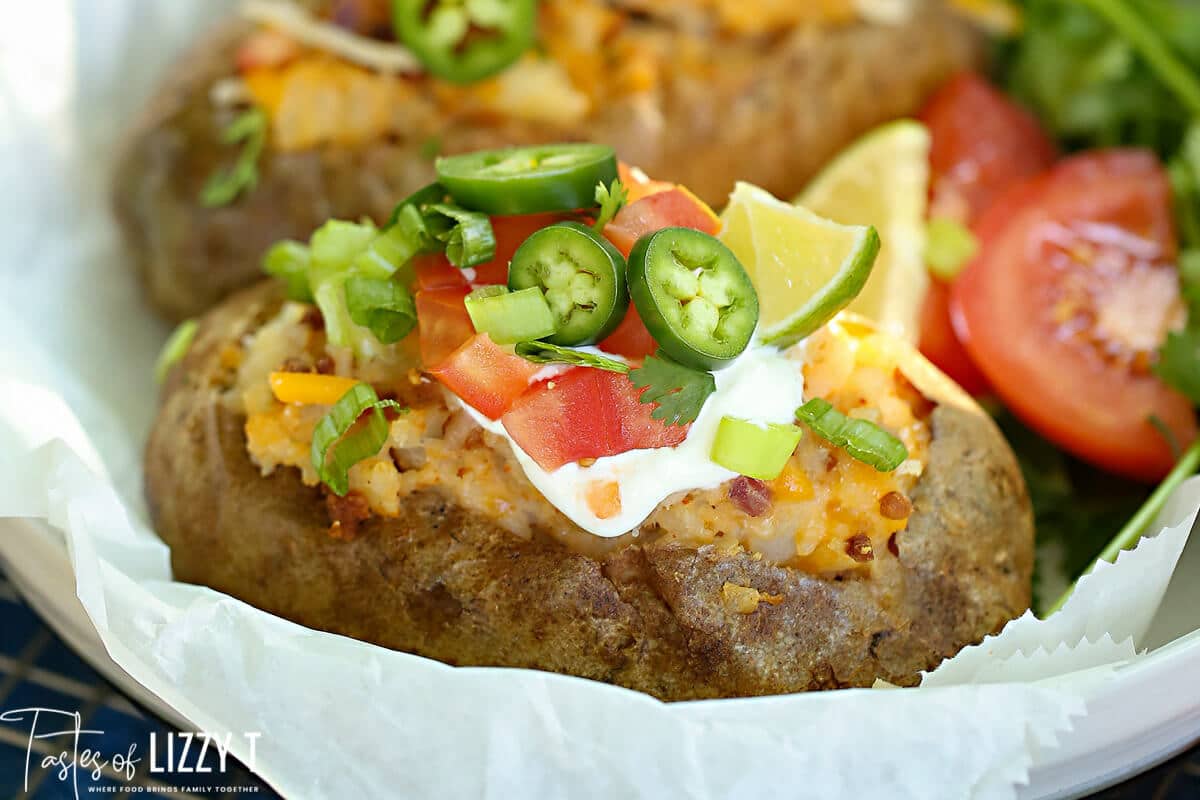 Mexican Twice Baked Potatoes Recipe Oven And Air Fyer Instructions