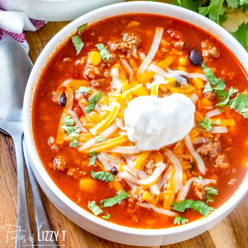 Crockpot taco rice soup (& VIDEO!) - Soup Made from Leftovers