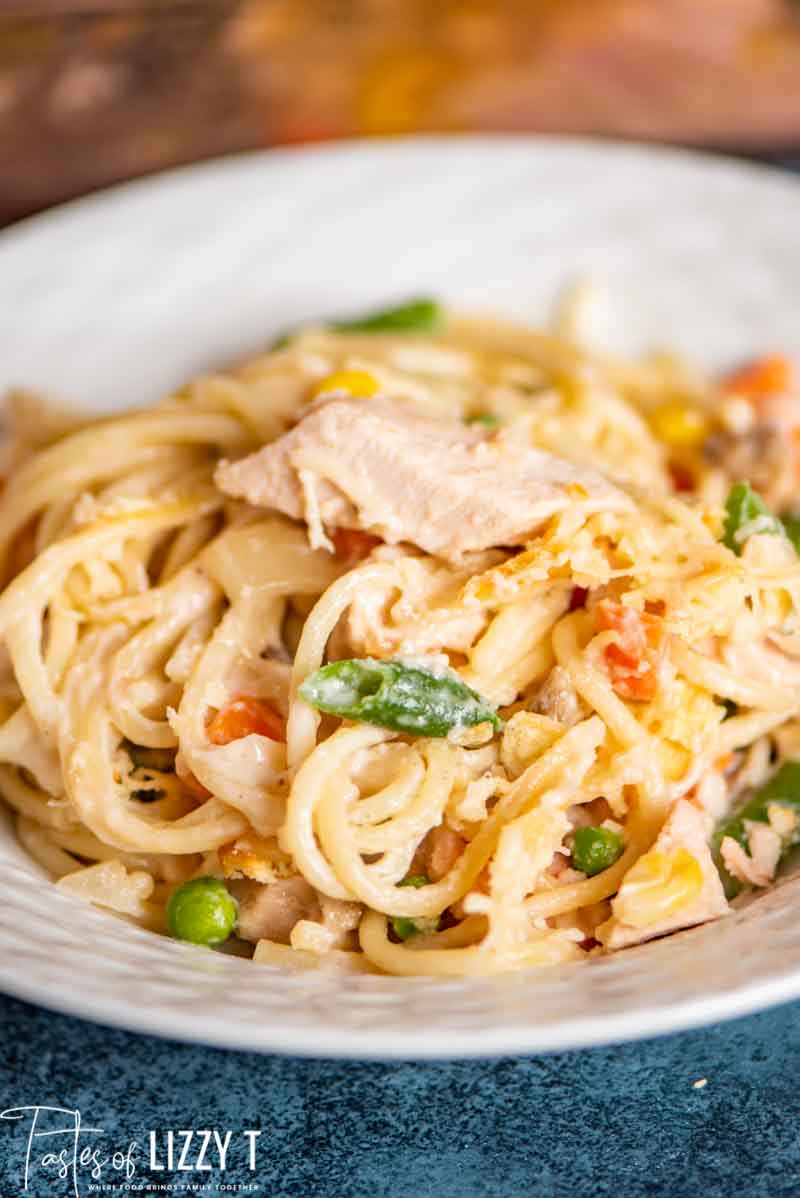 Turkey Tetrazzini Recipe {Easy Turkey Casserole with Homemade Sauce}