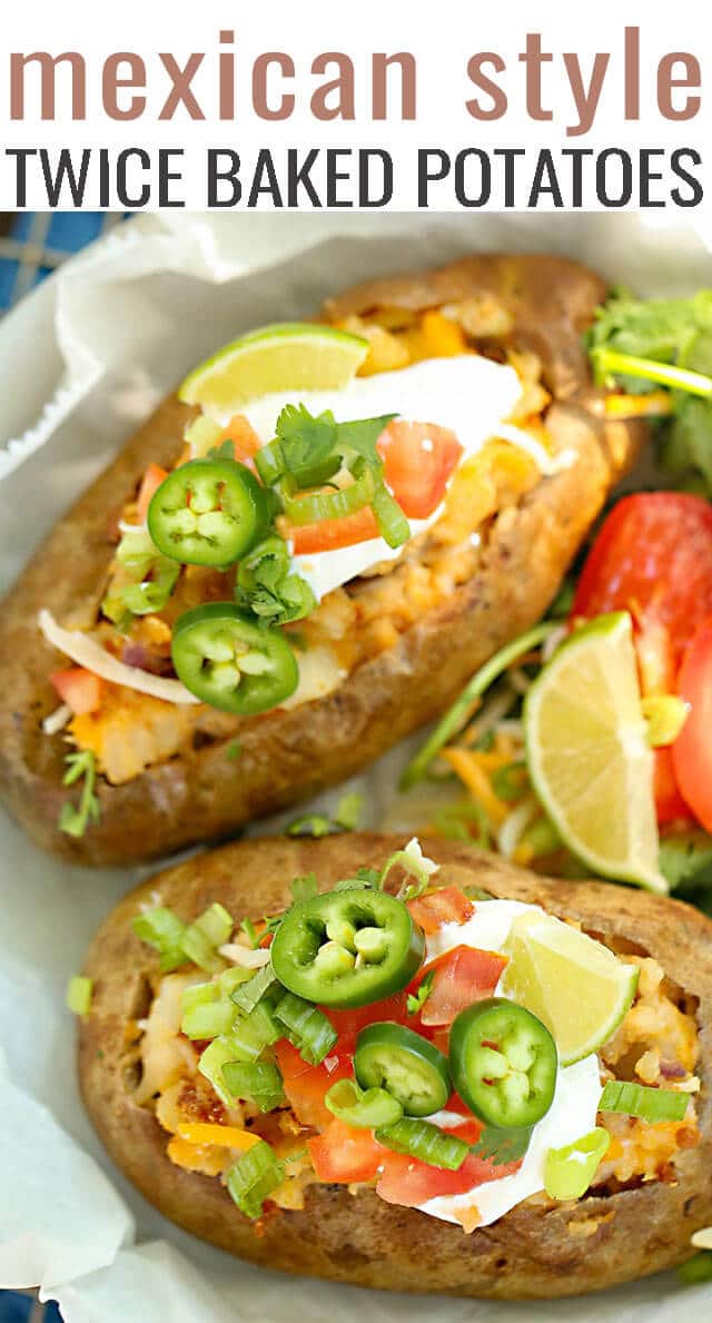 Mexican Twice Baked Potatoes Recipe {Oven and Air Fyer Instructions}