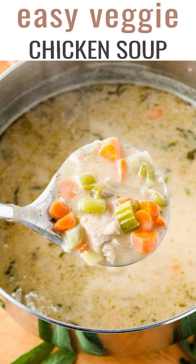 Easy Chicken Soup Recipe Loaded with Vegetables {No Noodles Needed!}