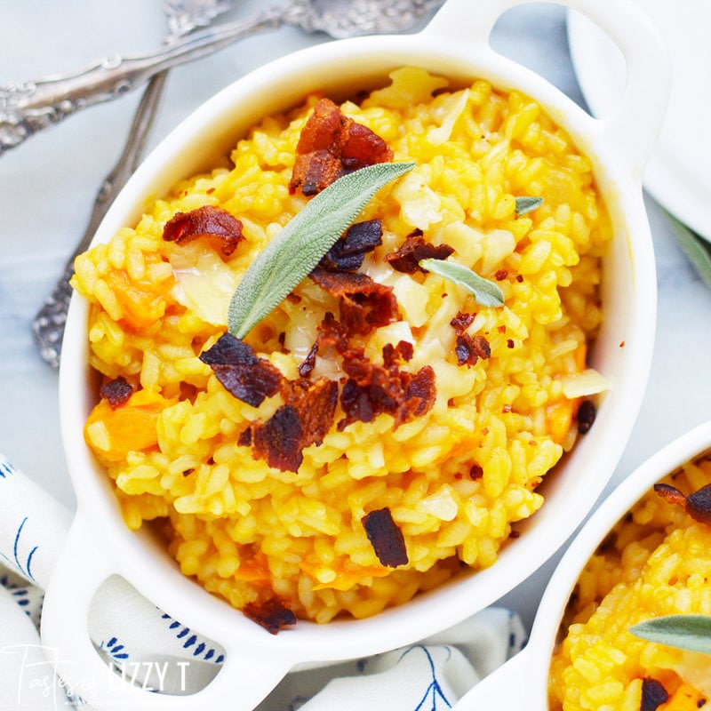 Sweet Potato Risotto Rice with Bacon and Parmesan Tastes of Lizzy T