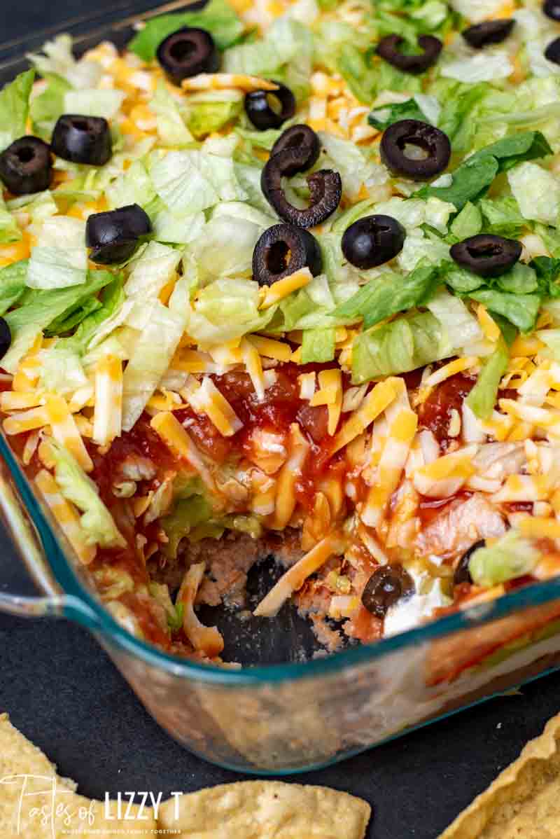 The BEST Seven Layer Taco Dip {Only 15 Minutes!} - Tastes of Lizzy T