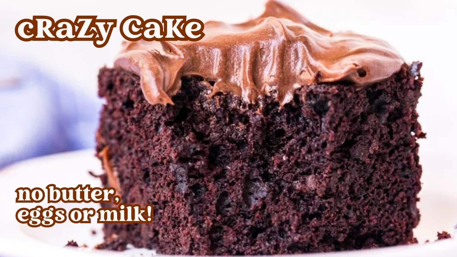 Crazy Cake with no Butter, Oil or Eggs | Tastes of Lizzy T