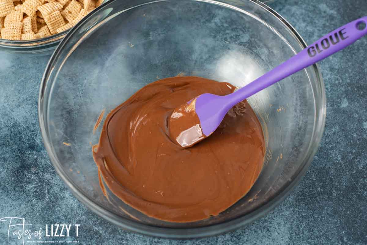 melted chocolate in a bowl