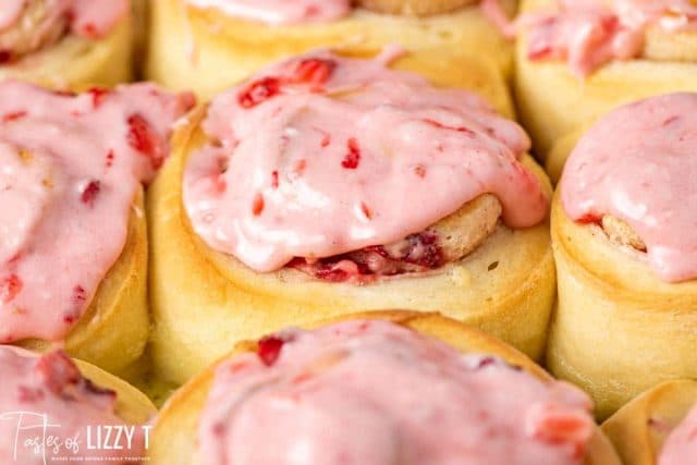 Strawberries And Cream Sweet Rolls Recipe Tastes Of Lizzy T