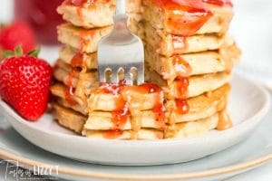 Fluffy Peanut Butter And Jelly Pancakes | Tastes Of Lizzy T