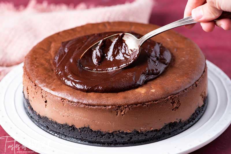 Dark Chocolate Cheesecake Recipe | Tastes of Lizzy T