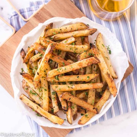 Easy Oven Baked Fries {Quick Broil Method} | Tastes of Lizzy T