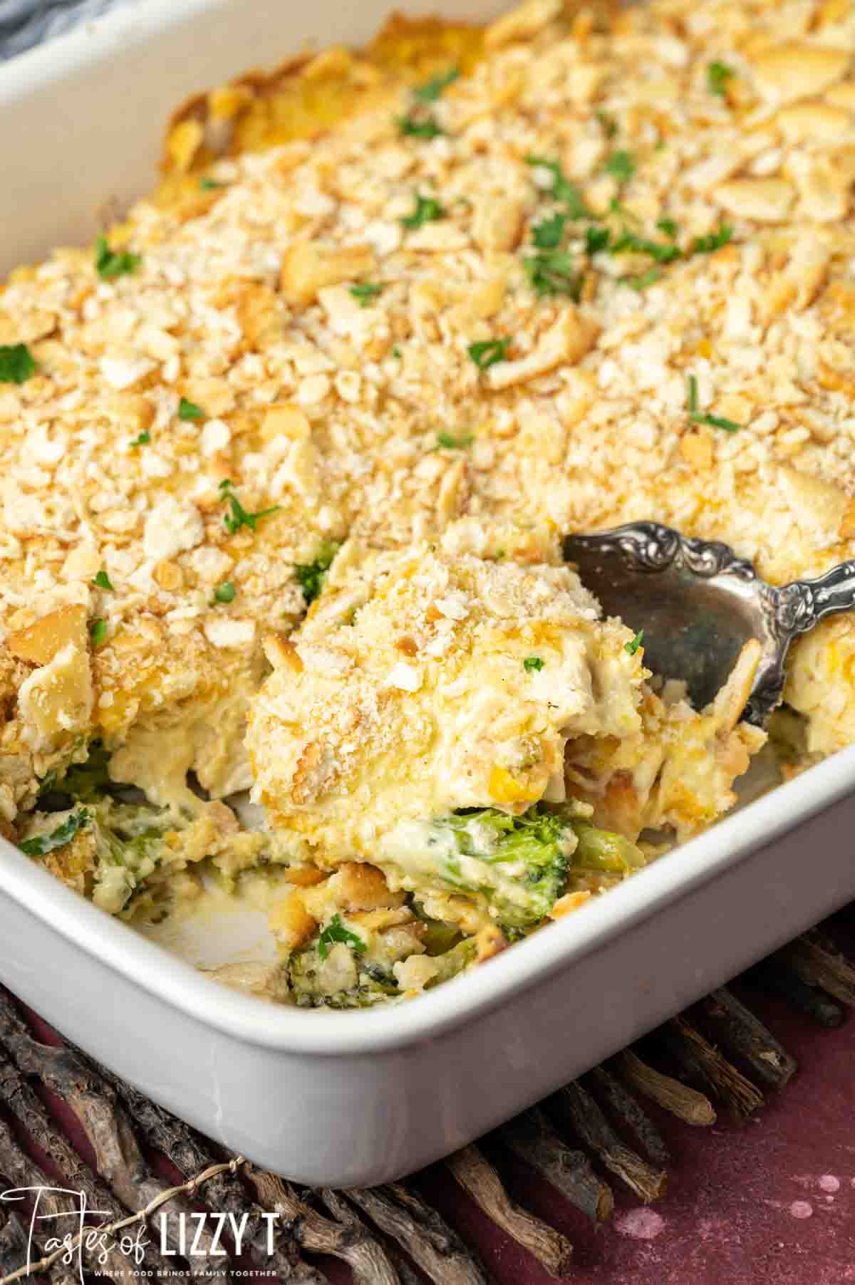 Creamy Chicken Divan Casserole with Broccoli | Tastes of Lizzy T