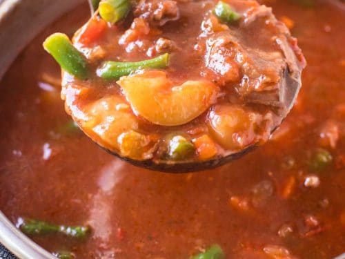 Instant pot vegetable beef soup with stew discount meat