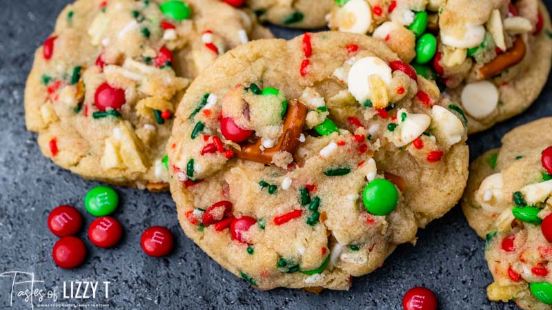 Christmas Kitchen Sink Cookies {Santa's Trash Cookies} Tastes of Lizzy T