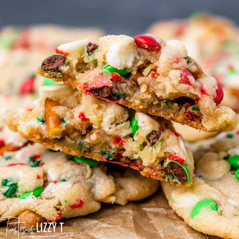 Christmas Kitchen Sink Cookies {Santa's Trash Cookies} Tastes of Lizzy T