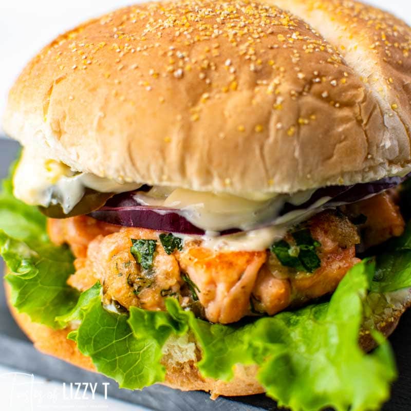 Salmon Burger Recipe with Salmon Fillets | Tastes of Lizzy T