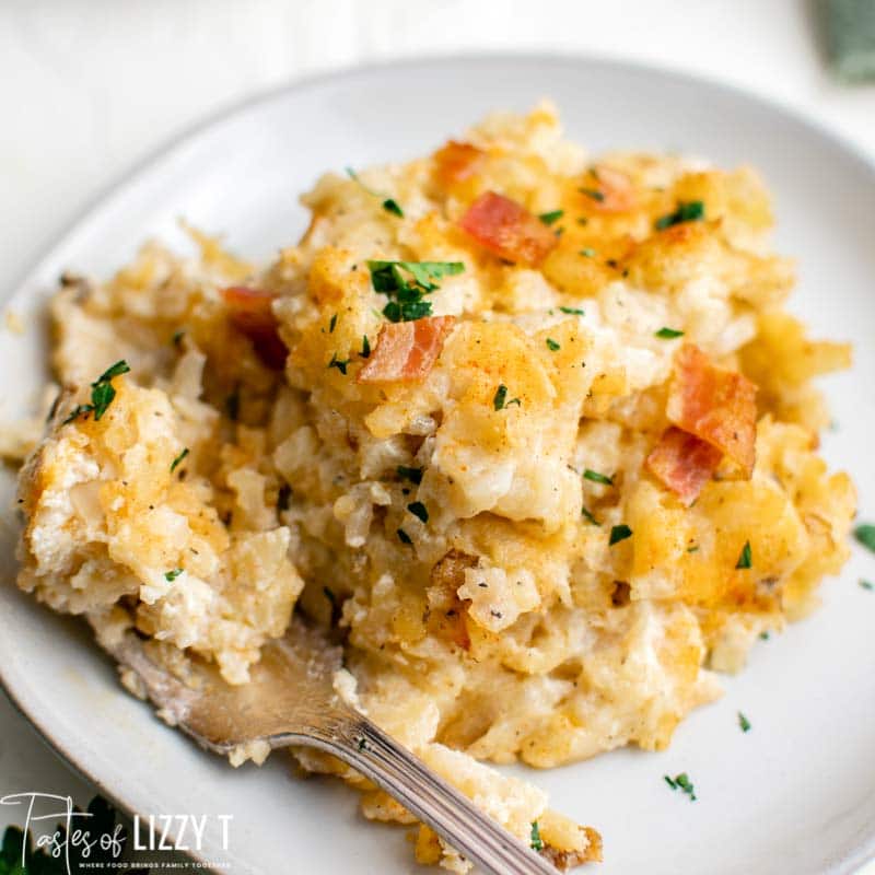 Potatoes Romanoff {Easy Potato Casserole} | Tastes of Lizzy T