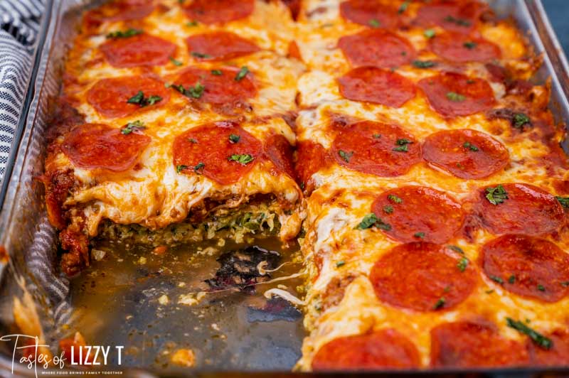 Zucchini Pizza Casserole Recipe | Tastes of Lizzy T