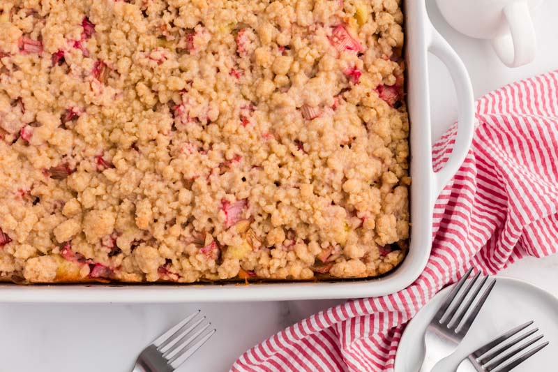 Rhubarb Coffee Cake Recipe With Streusel Tastes Of Lizzy T