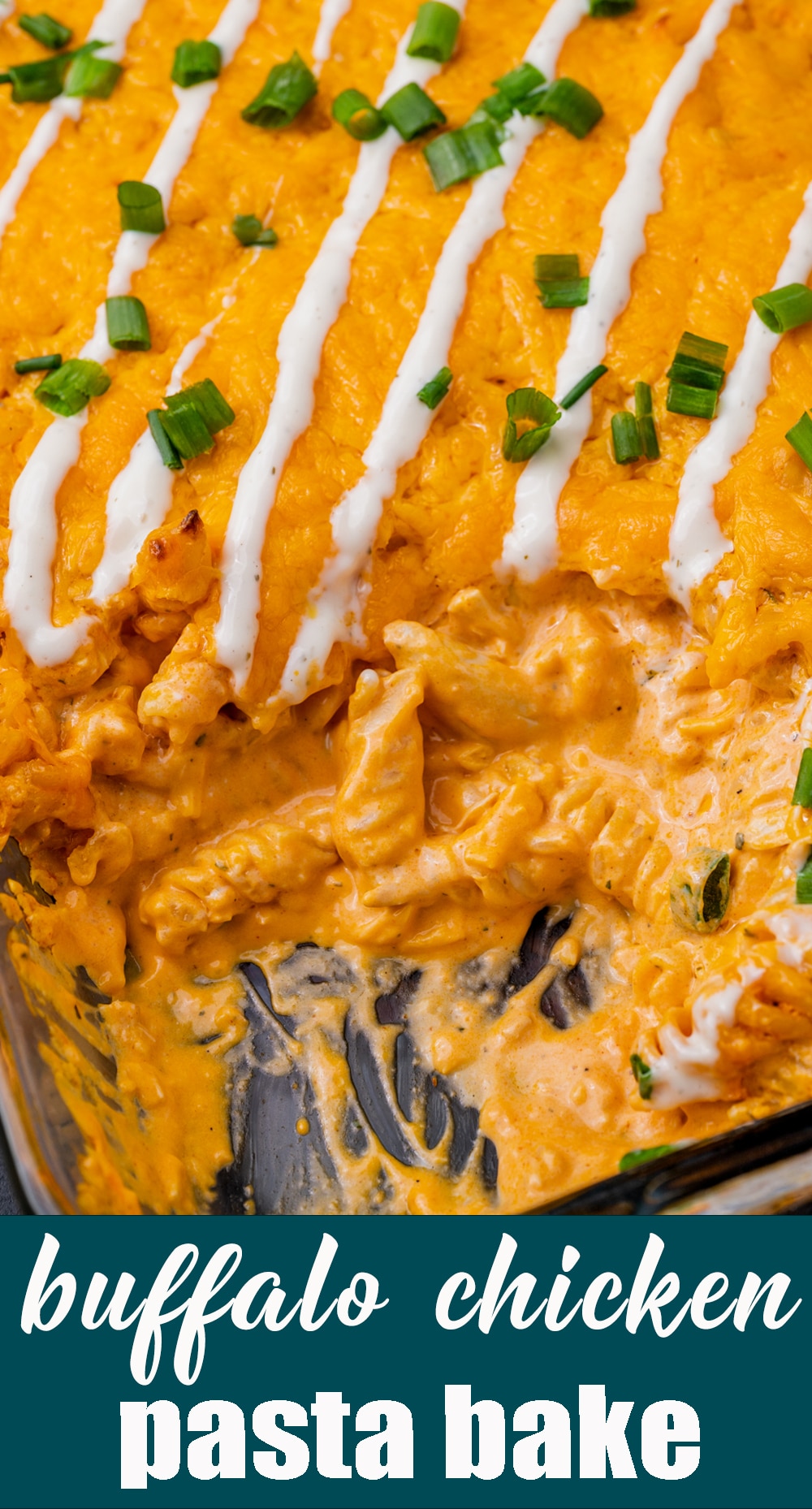 Buffalo Chicken Casserole with Pasta | Tastes of Lizzy T