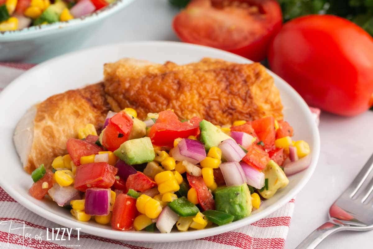 place of chicken with corn salsa