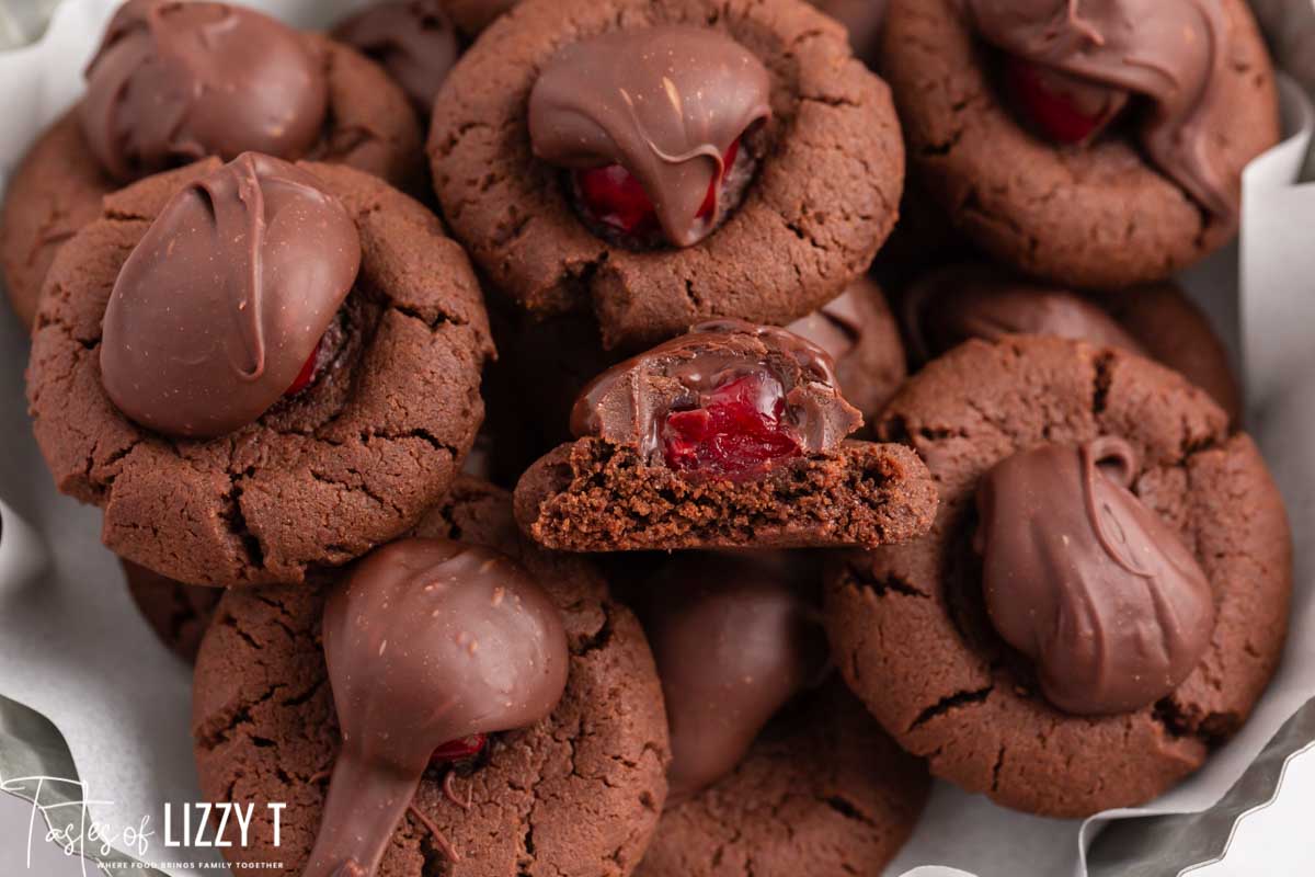 Chocolate Covered Cherry Cookies Recipe Tastes Of Lizzy T 9284