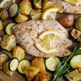 Lemon Chicken Sheet Pan Dinner Recipe | Tastes of Lizzy T