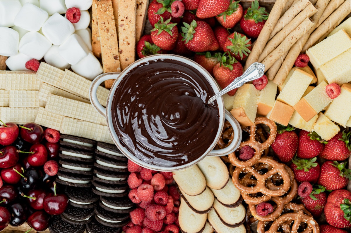 How to Make Chocolate Fondue - Tastes of Lizzy T