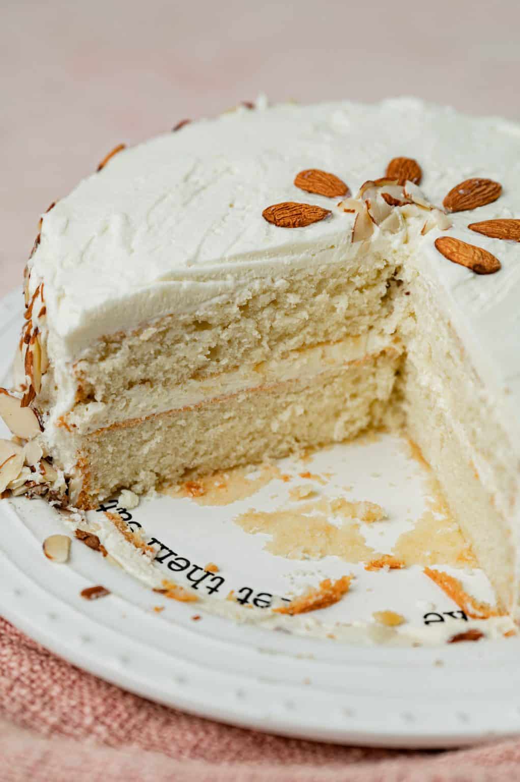 Almond Cream Cake {Velvety Cake} Tastes of Lizzy T