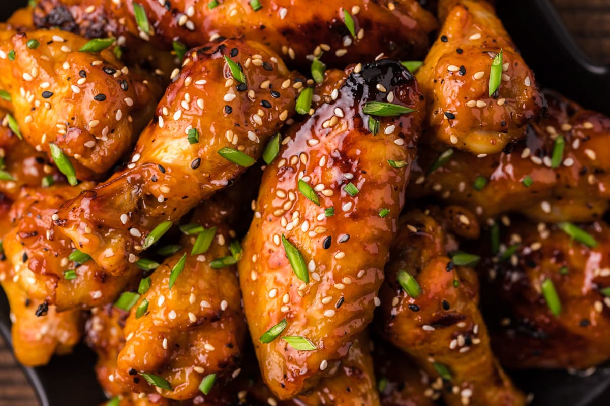 Honey Sriracha Chicken Wings Recipe | Tastes of Lizzy T