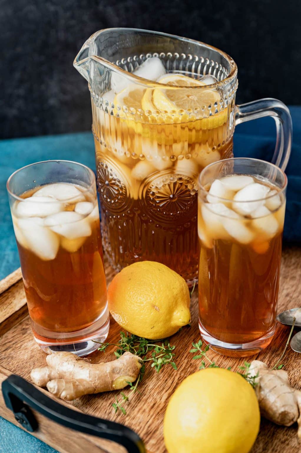 Lemon Ginger Iced Tea Summer Drink Recipe Tastes Of Lizzy T