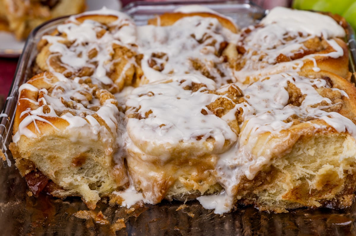 Apple Crumble Cinnamon Rolls | Tastes of Lizzy T