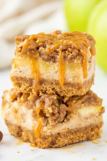 Caramel Apple Cheesecake Bars | Tastes of Lizzy T