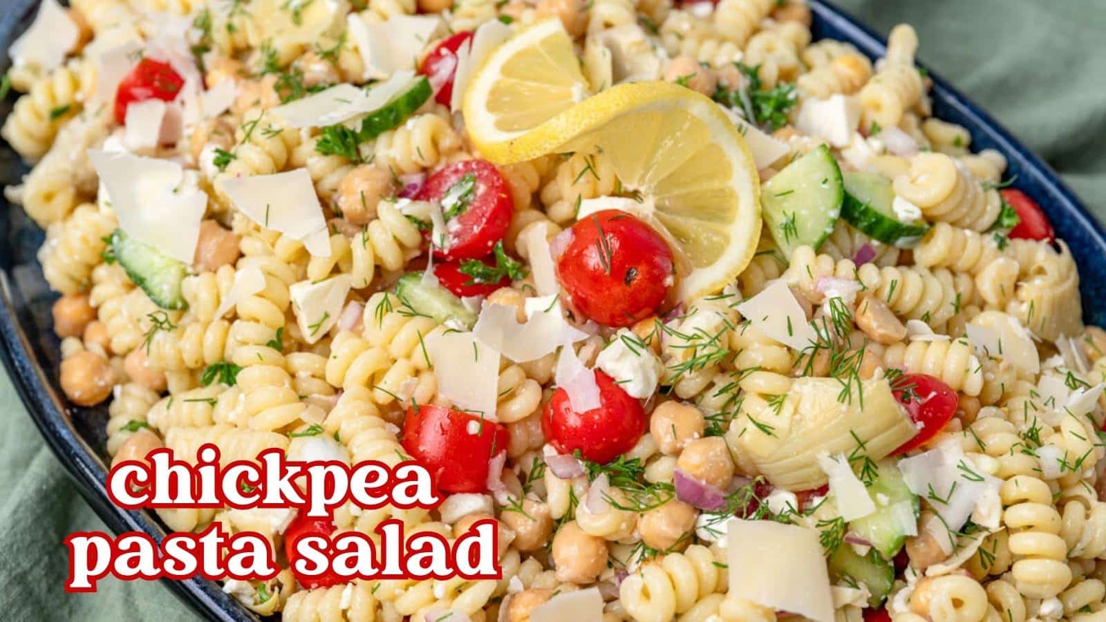 Chickpea Pasta Salad Recipe Tastes Of Lizzy T