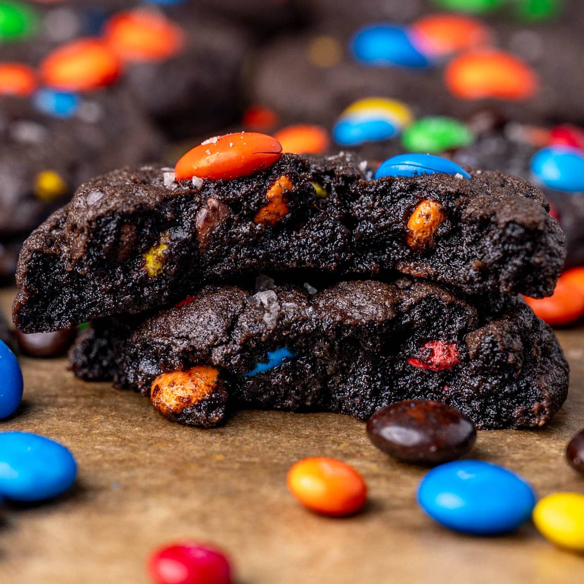 One Bowl Chocolate Brownie M&M Cookies
