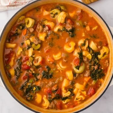 Sausage Tortellini Soup - Tastes of Lizzy T