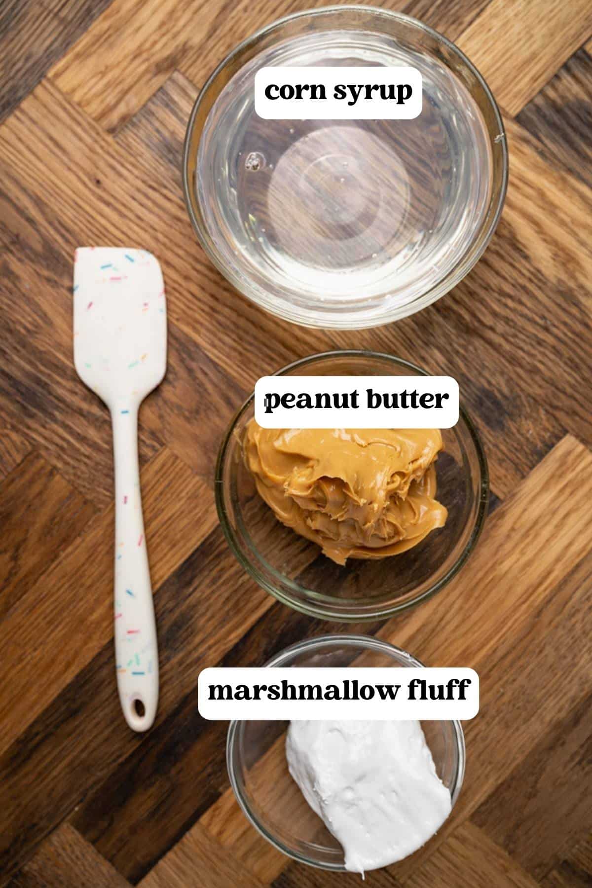ingredients for peanut butter spread on a table