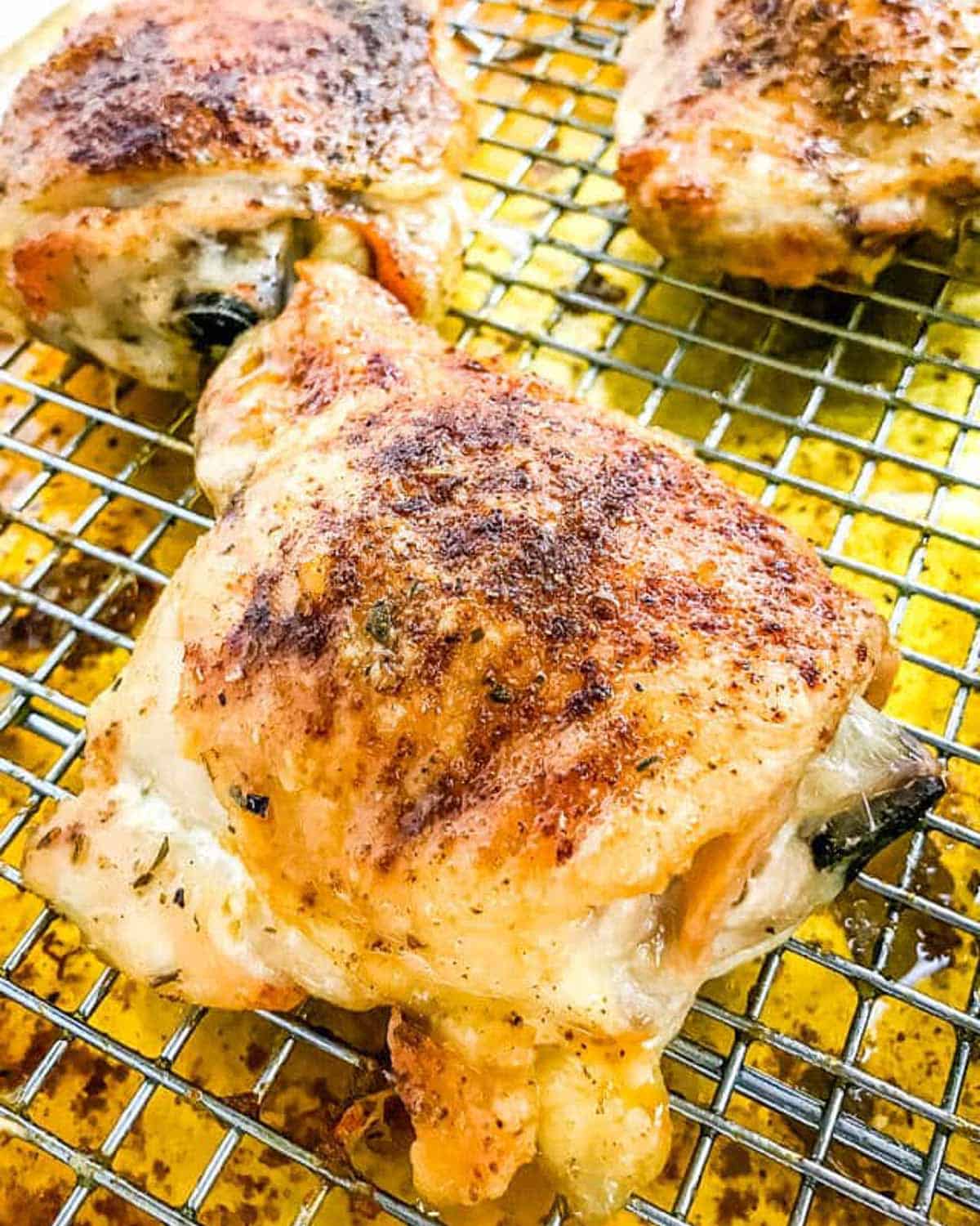 baked chicken things on a rack