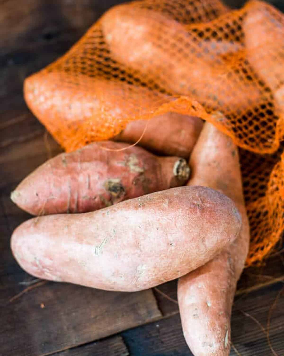 sweet potatoes on a table