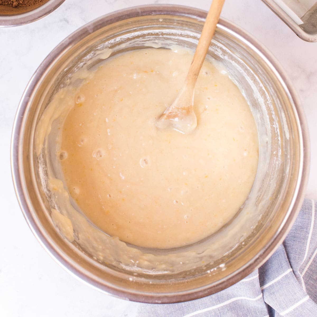 quick bread batter in a bowl