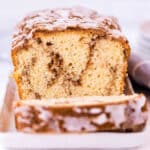 closeup of the inside of cinnamon swirl bread