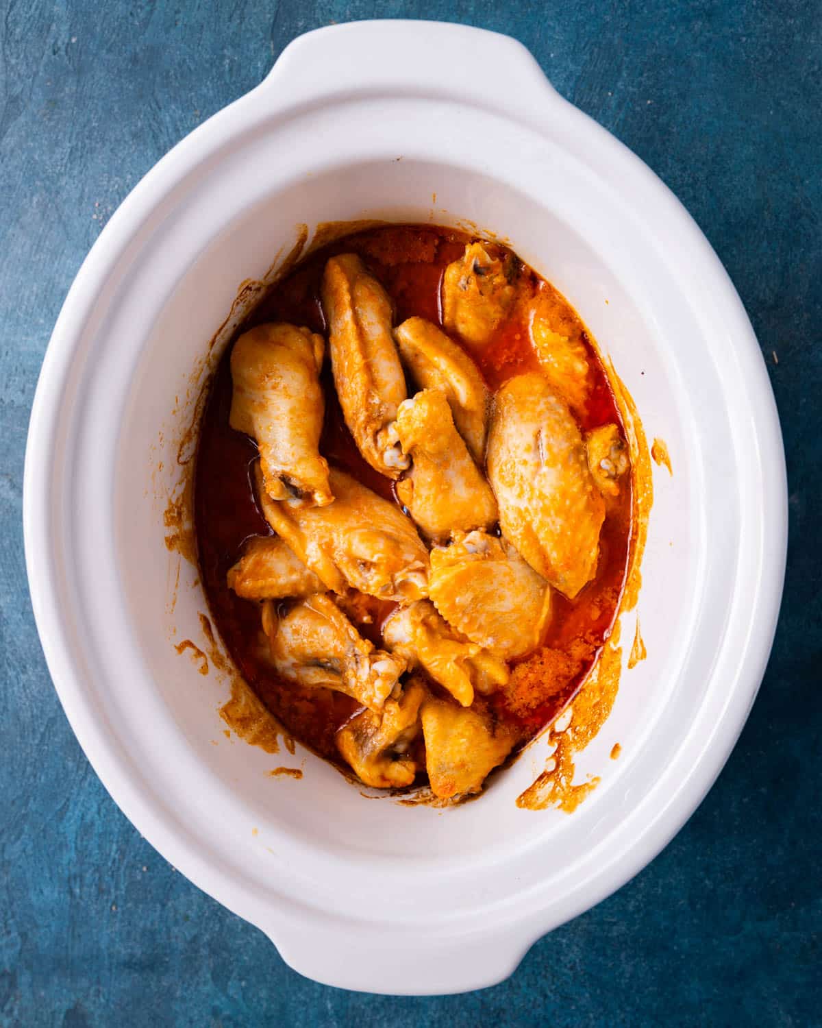 buffalo chicken wings cooked in a crock pot