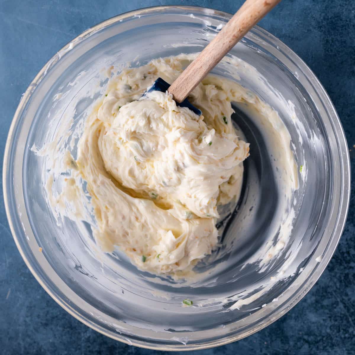 garlic chive butter in a bowl